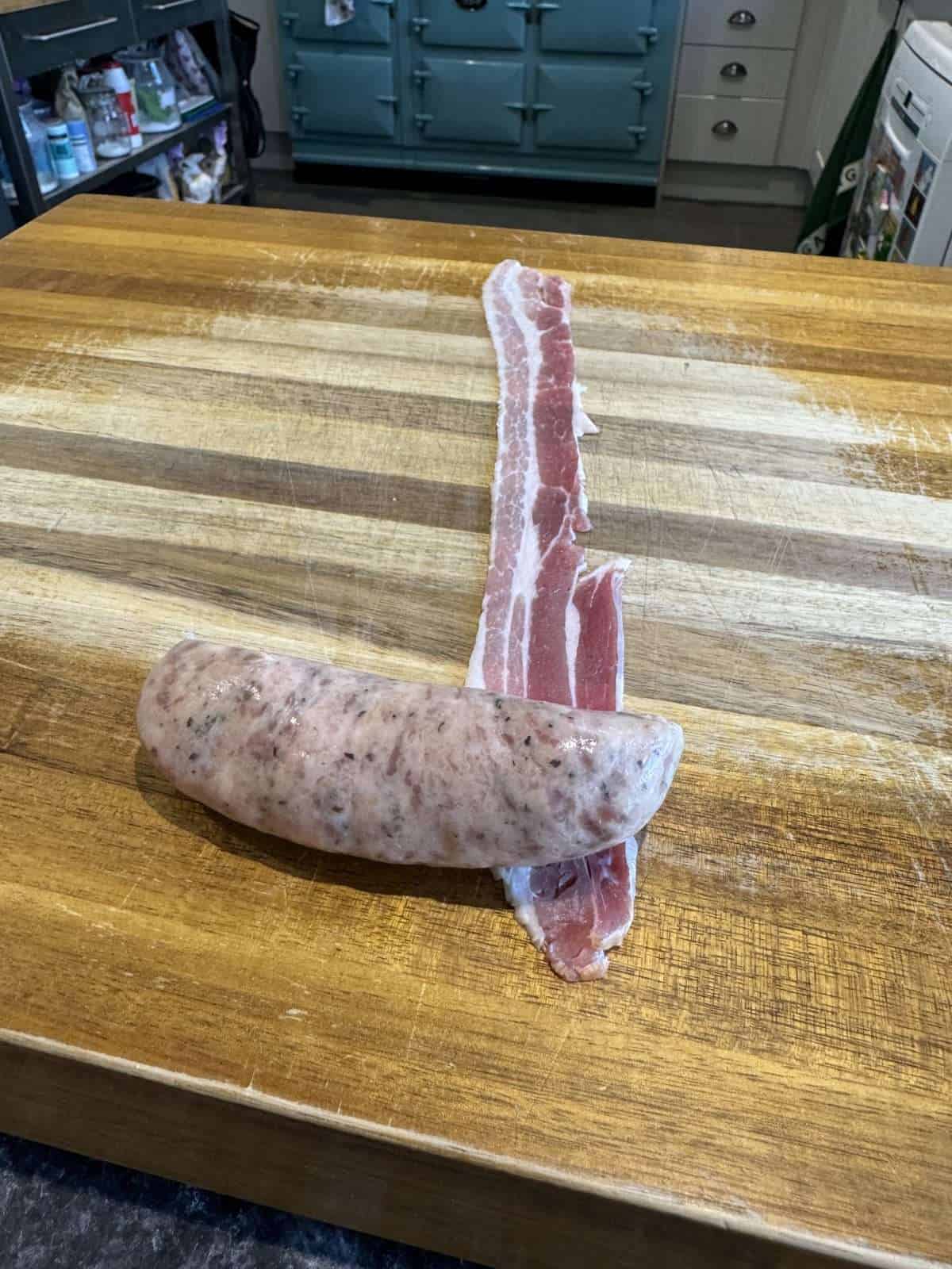 pork sausage & streaky bacon