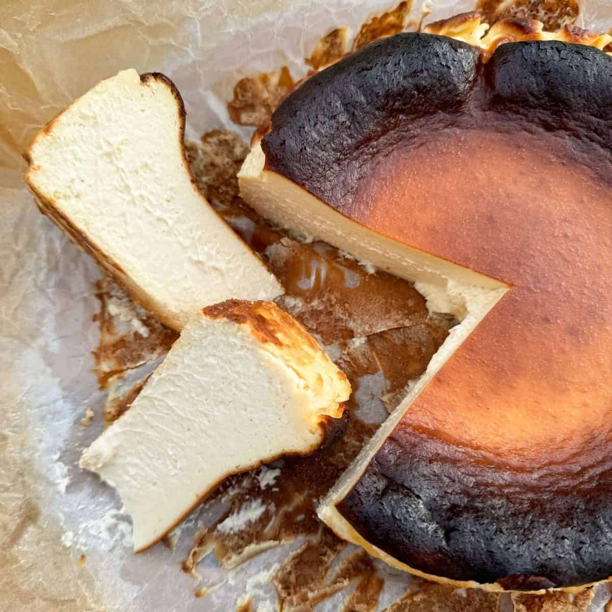 baileys Basque cheesecake