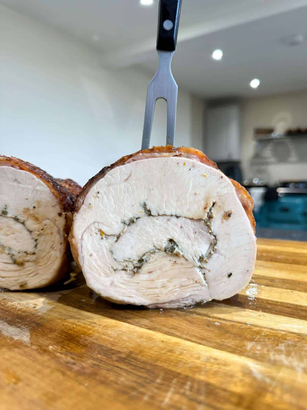carved turkey porchetta