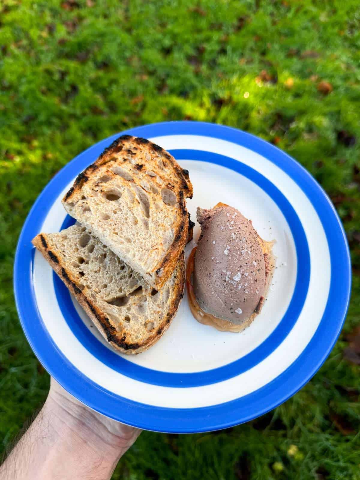 chicken liver mousse with sourdough toast