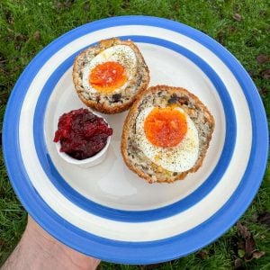 sage & onion Christmas scotch egg