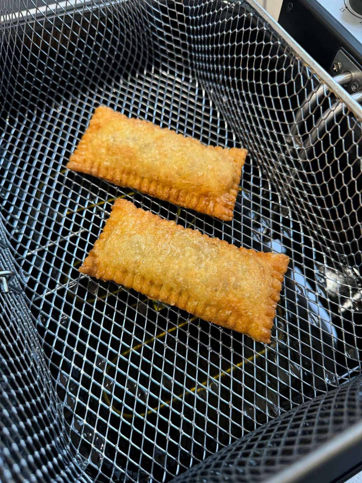 mince pies cooked in deep fat fryer