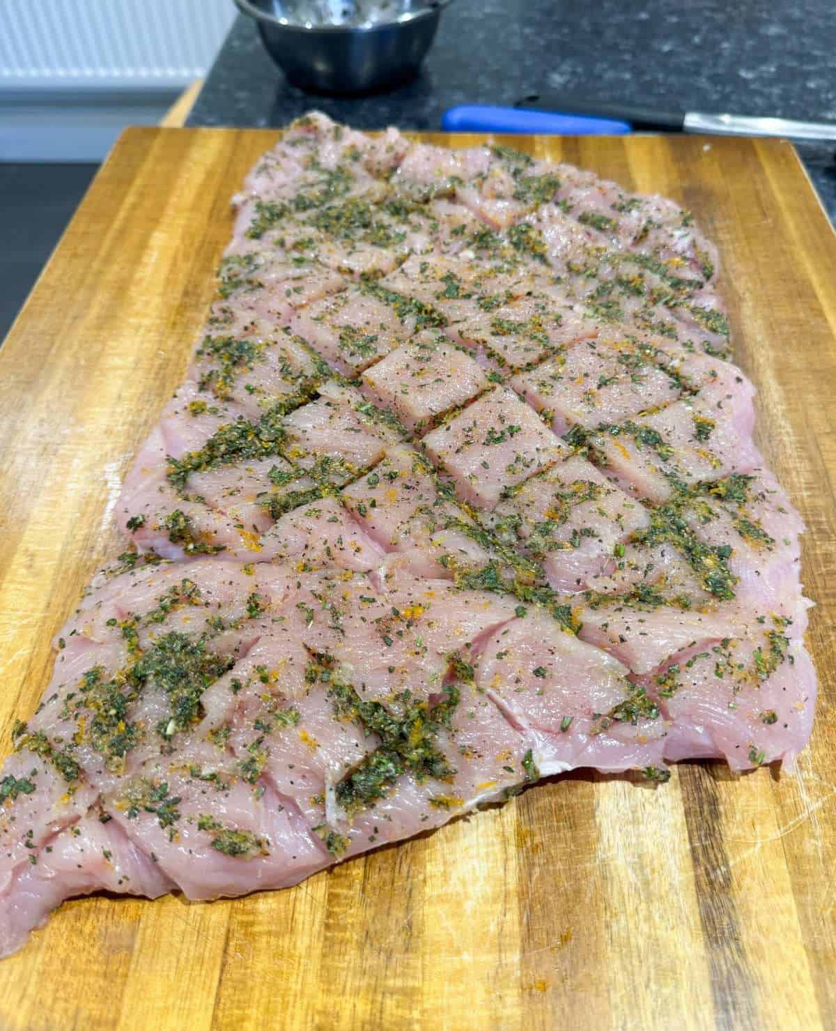 scored marinated turkey