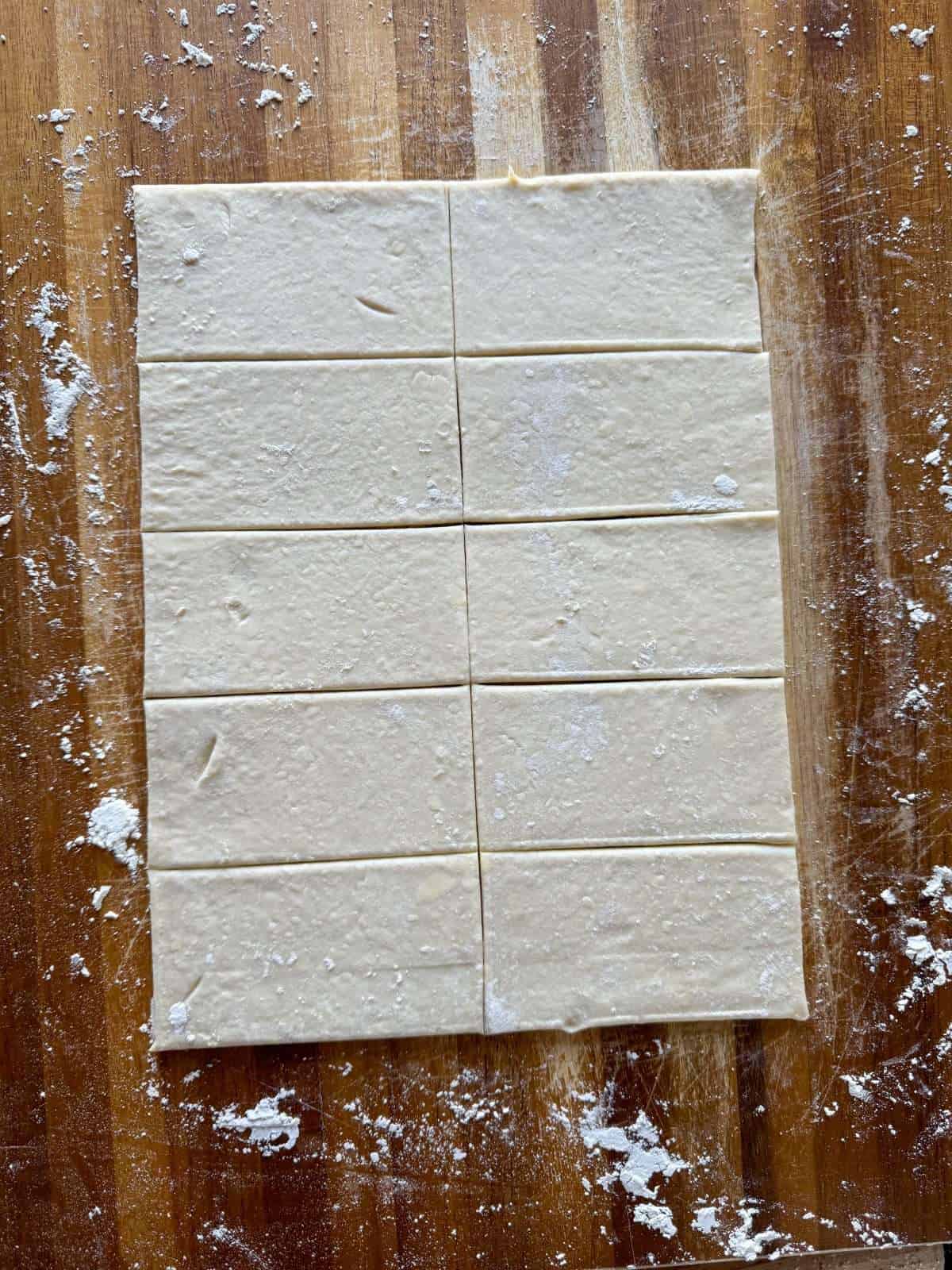 puff pastry rectangles