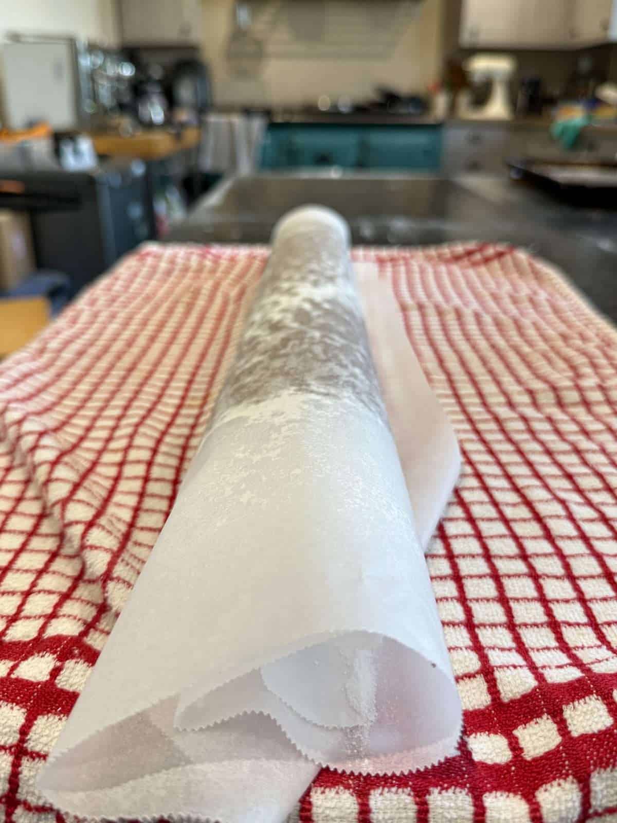 rolled up chocolate sponge