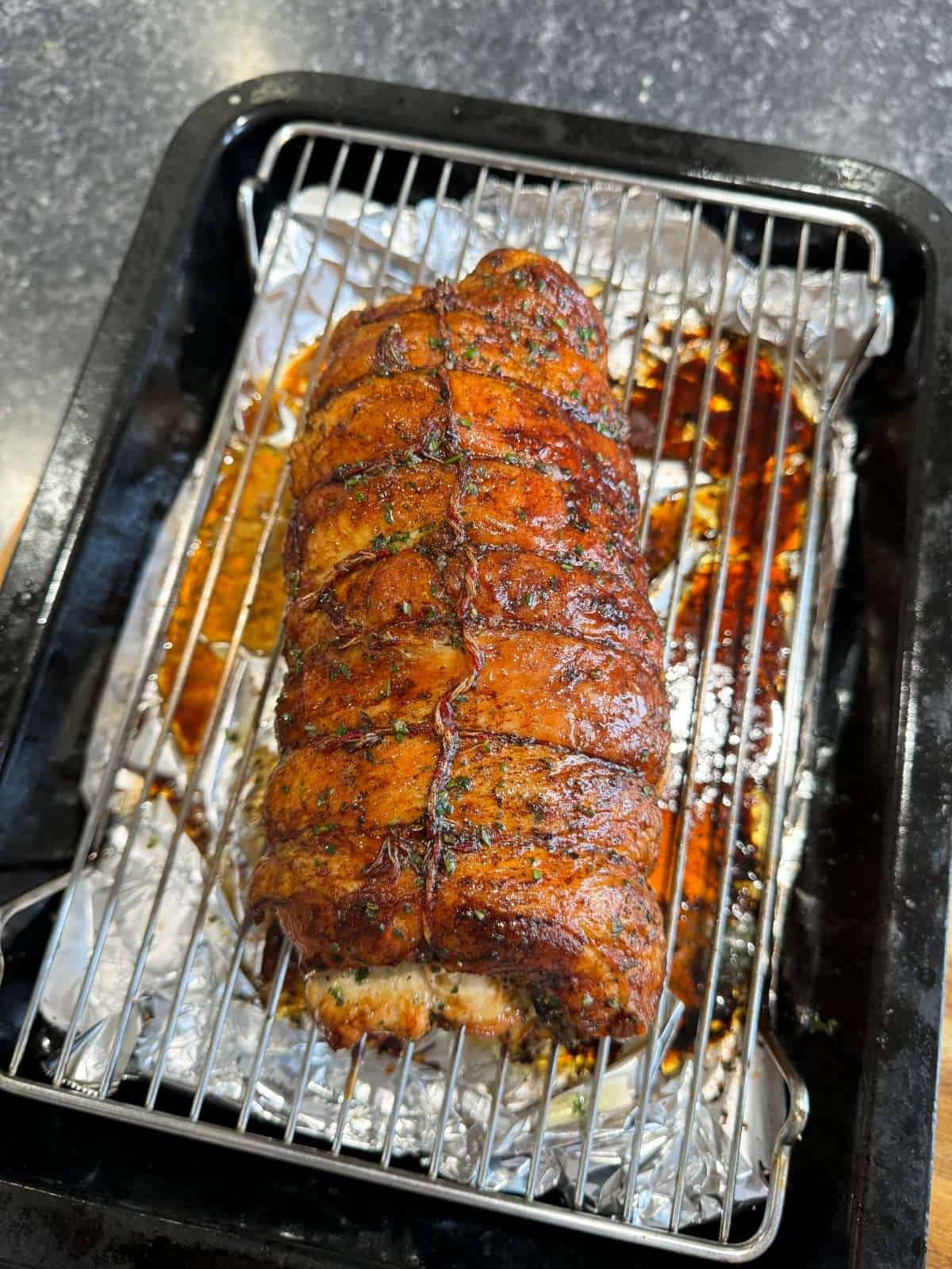 turkey porchetta with crispy skin