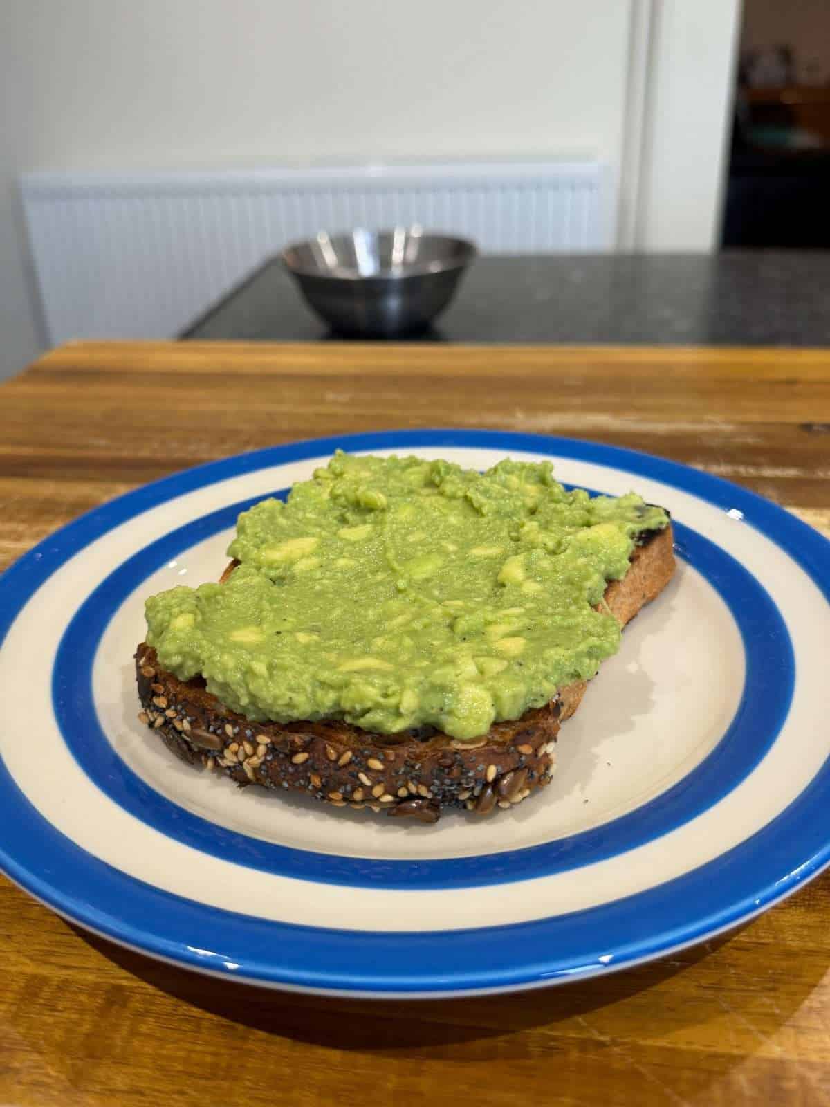 smashed avocado on toast