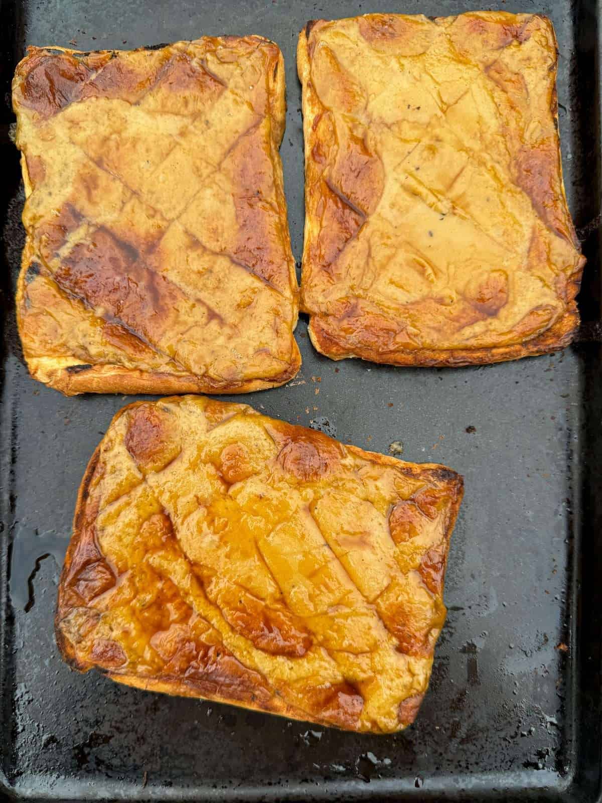 Welsh rarebit served on toast
