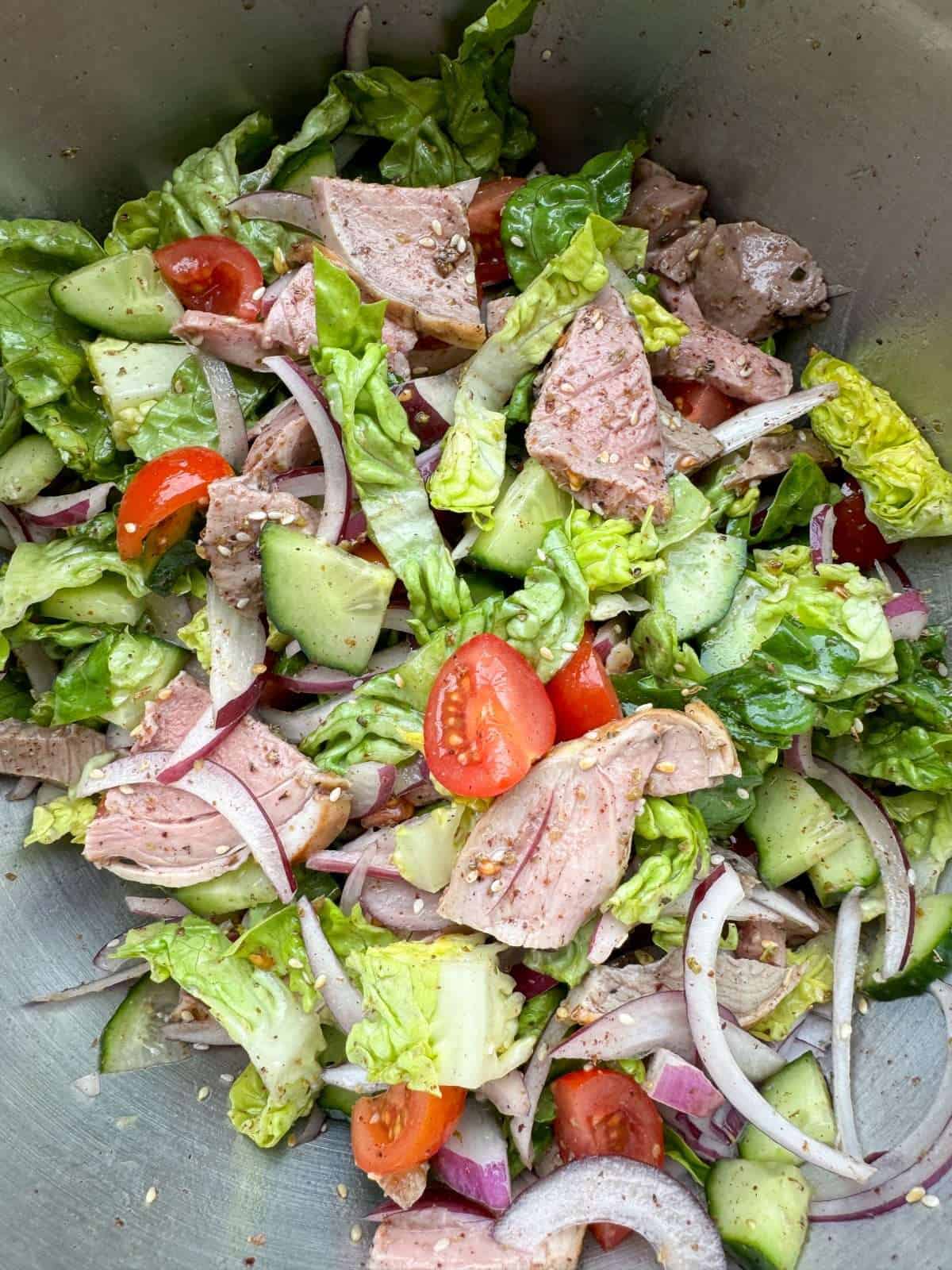 leftover roast lamb salad