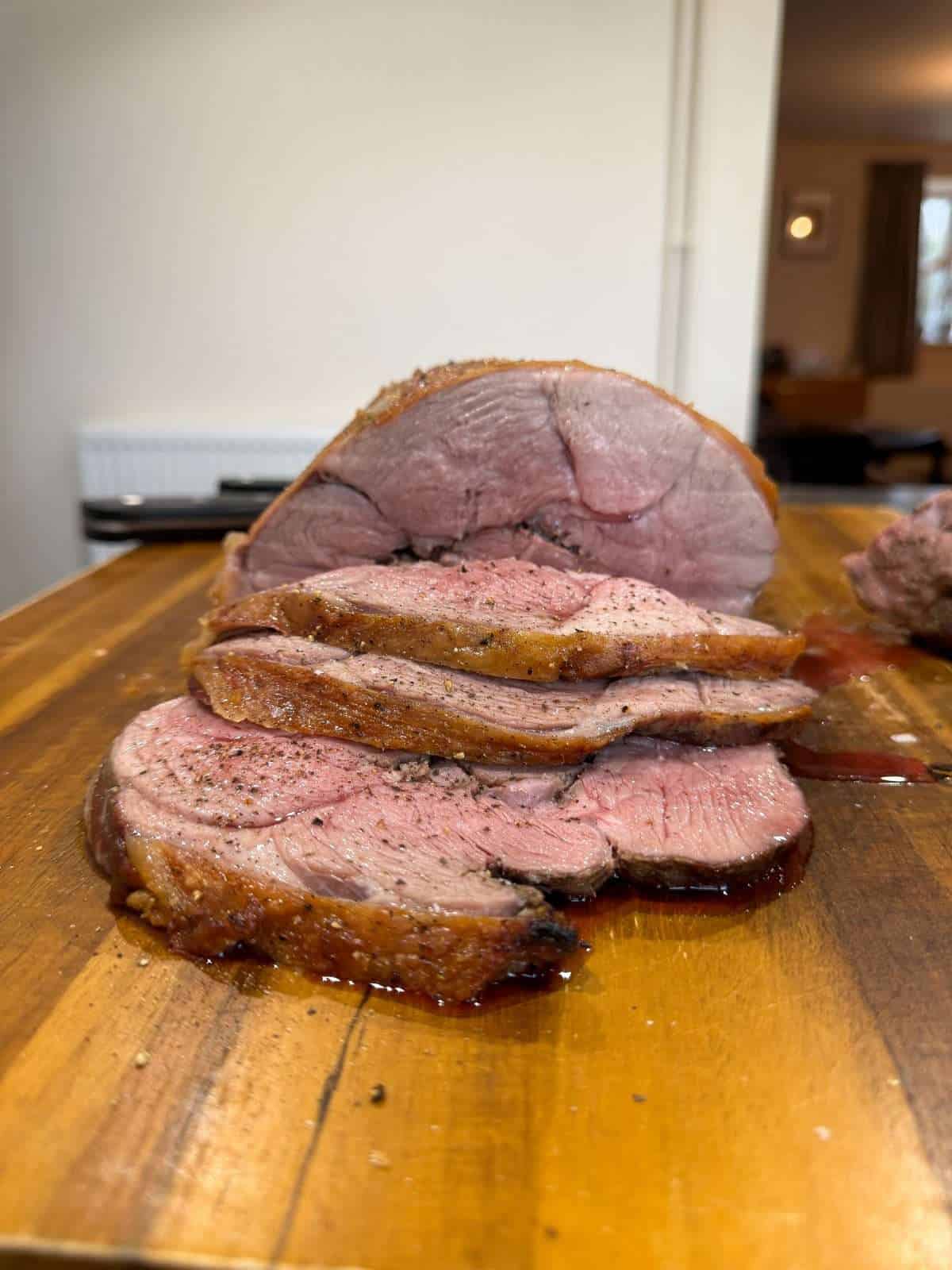 reverse seared leg of lamb