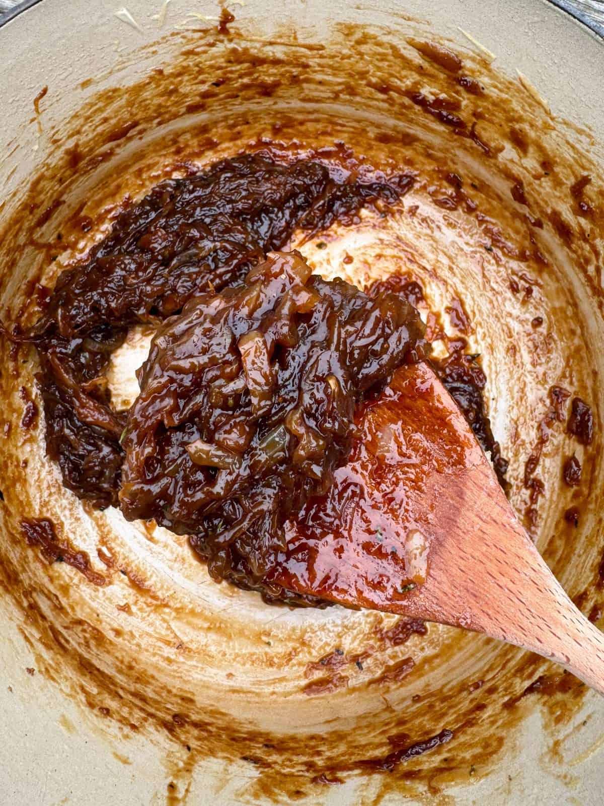 spoonful of caramelised onions