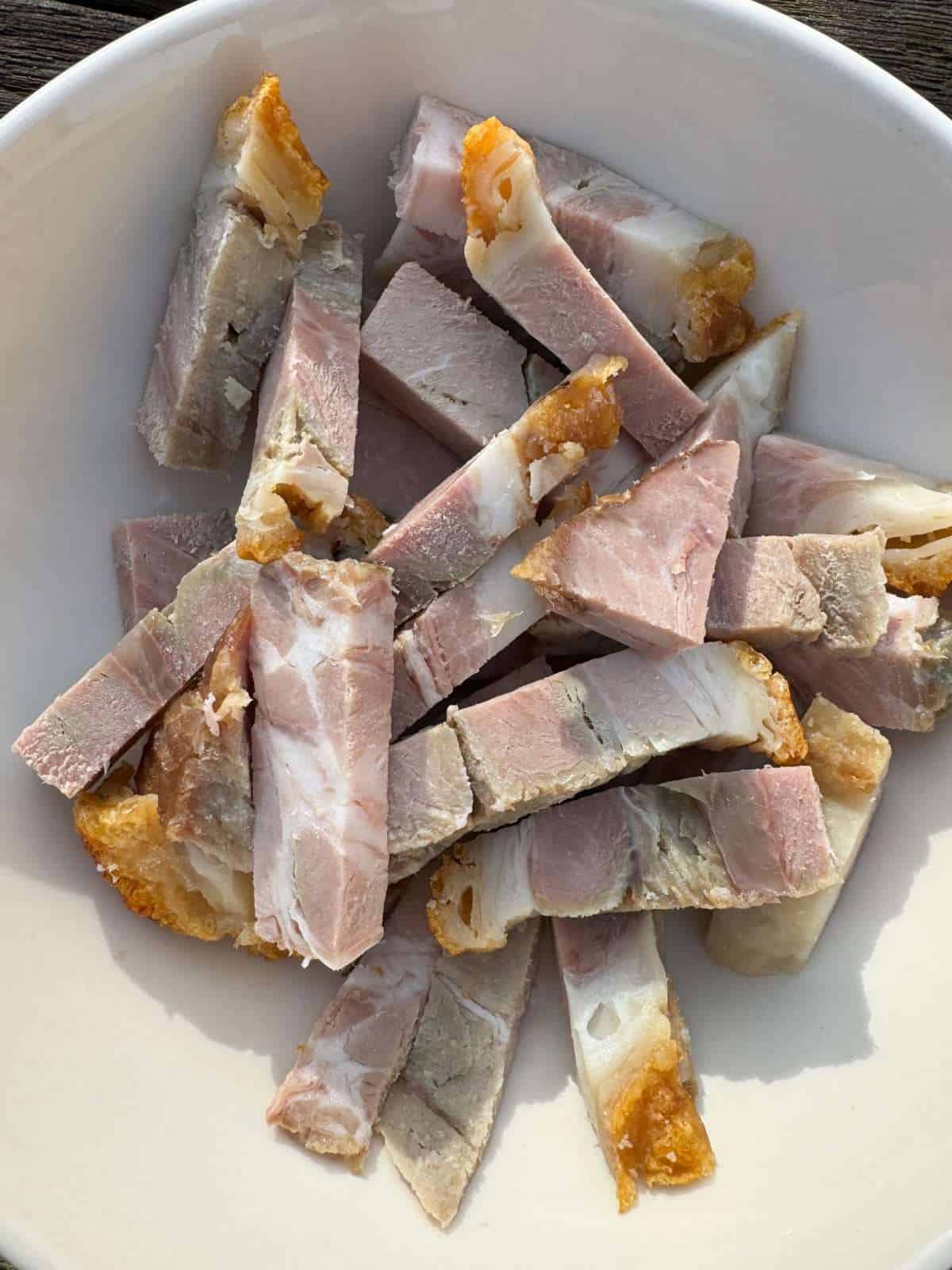 chopped leftover roast pork