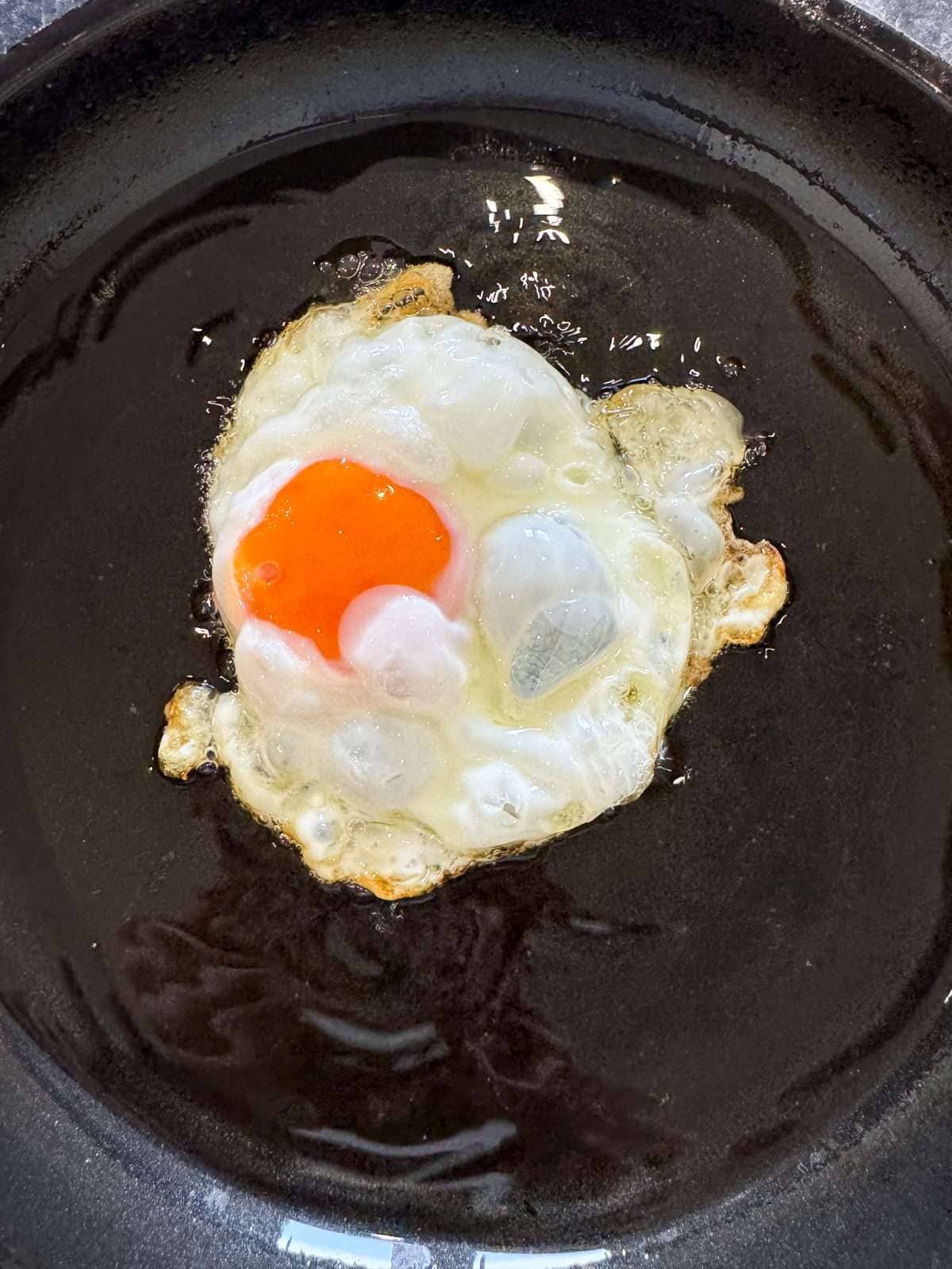 crispy fried egg