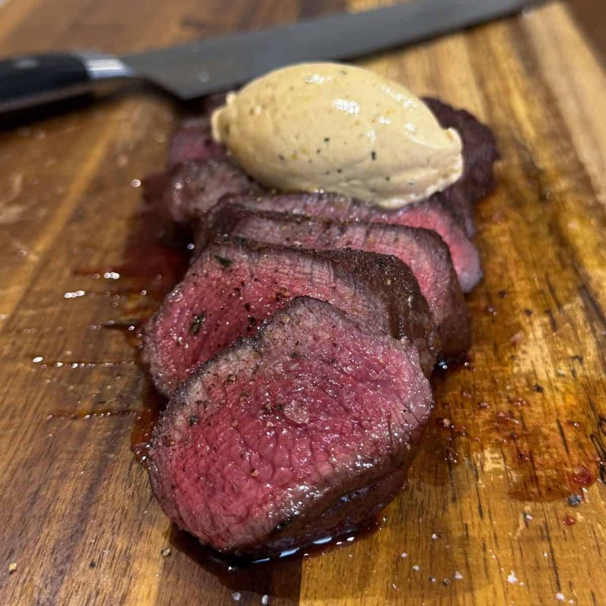 reverse seared fillet steak