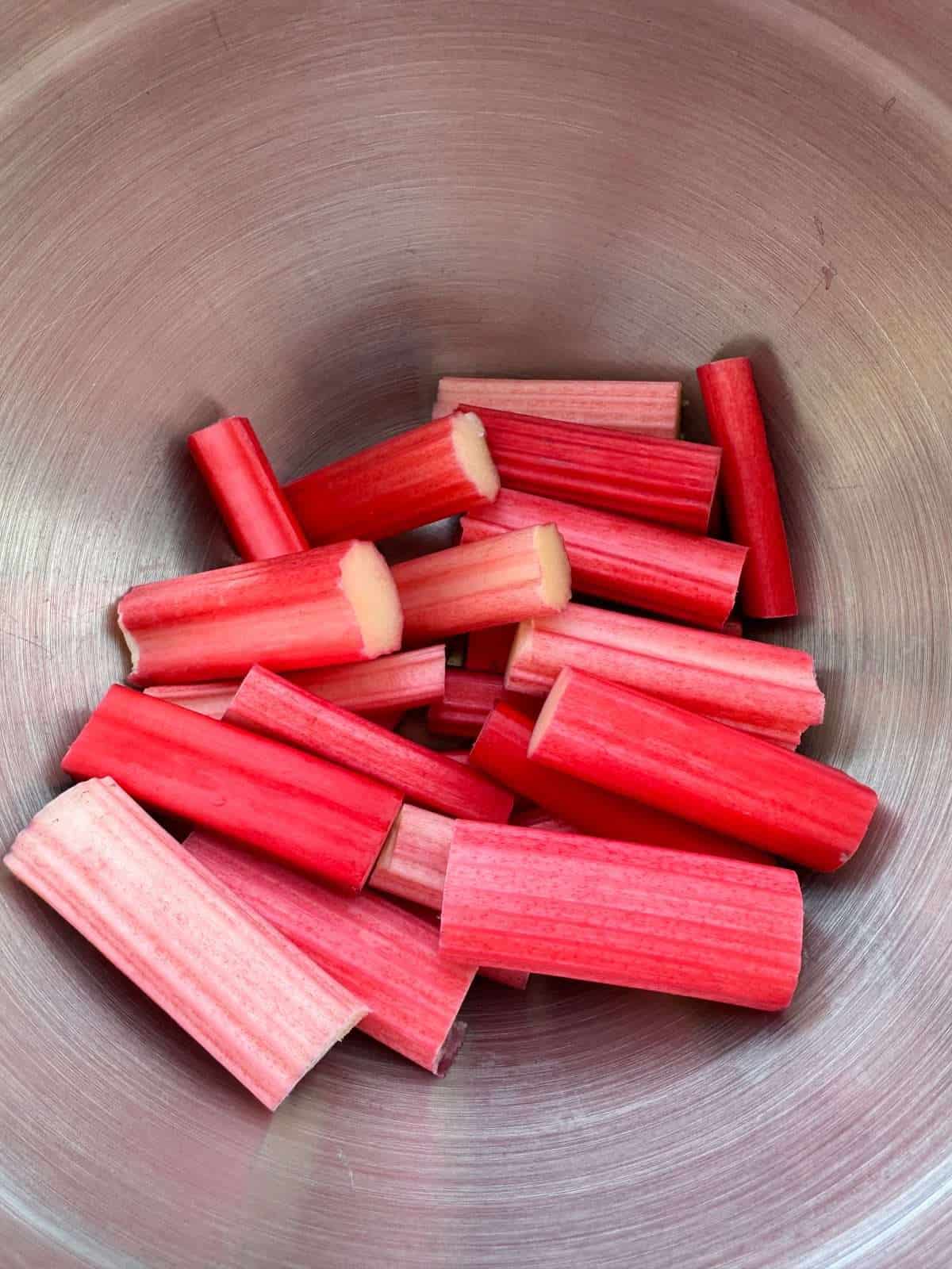 forced rhubarb stalks