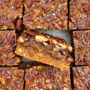 brown butter miso pecan pie bars