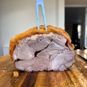 slow roasted pork shoulder with crackling