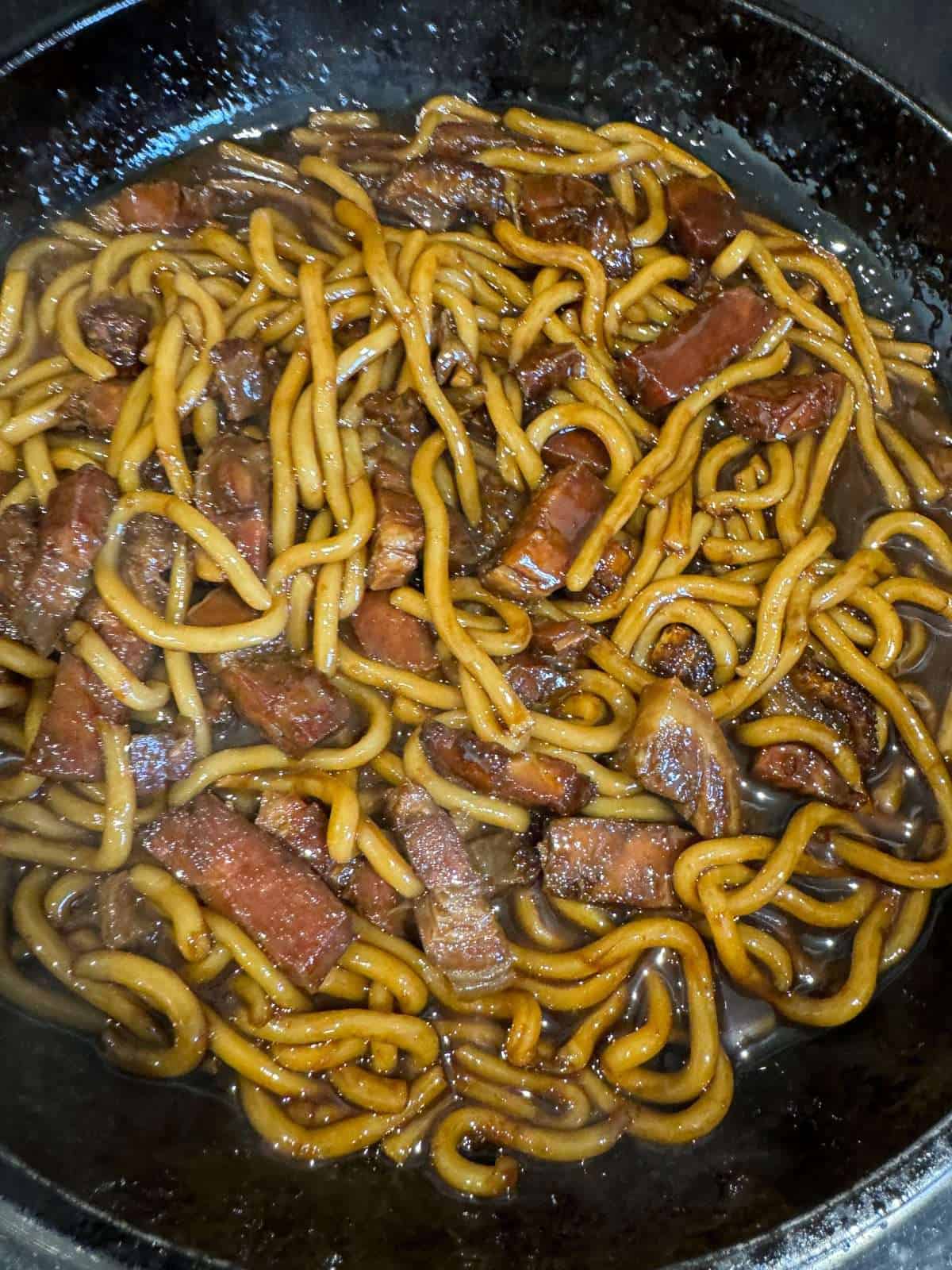 teriyaki pork noodles