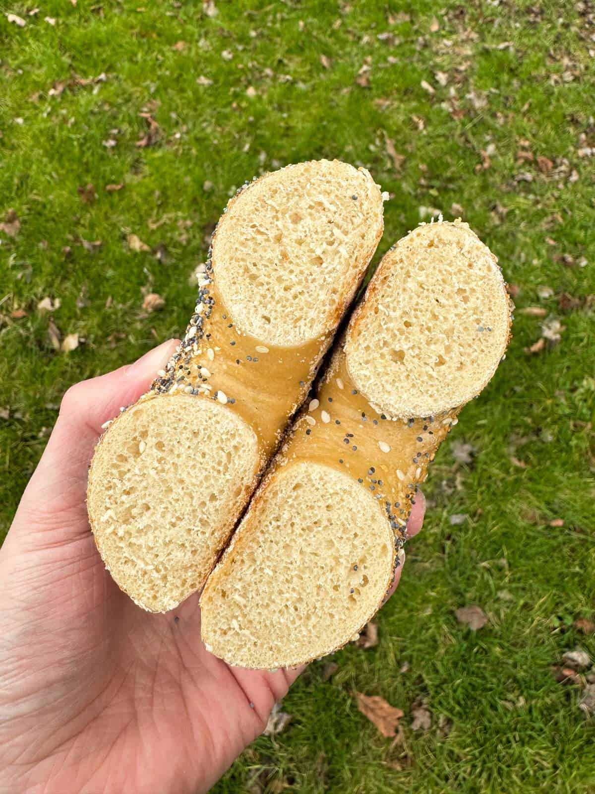 overnight bagel crumb