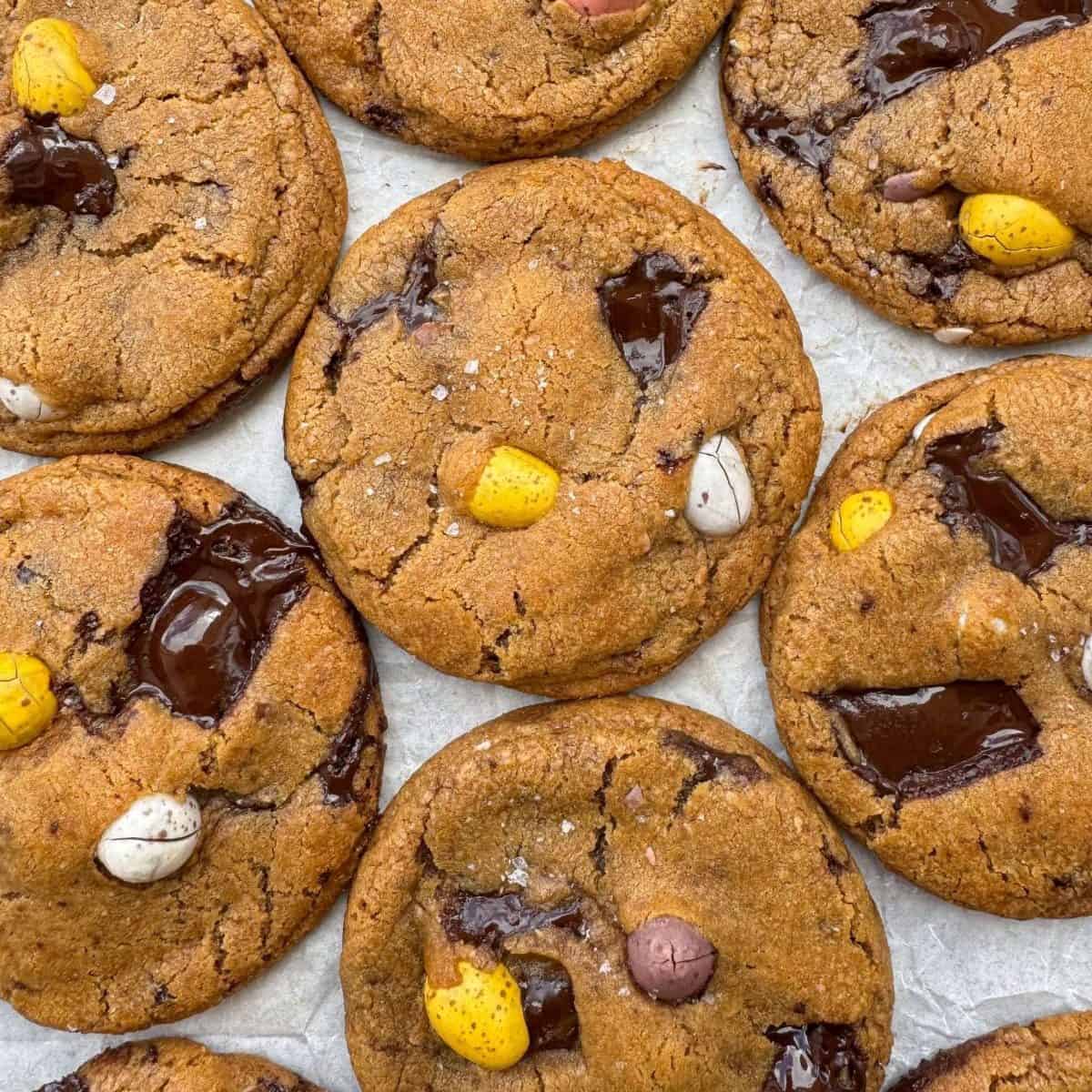 brown butter mini egg cookies