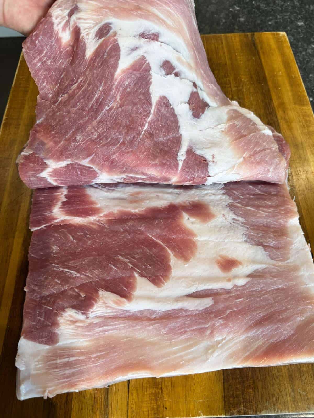 butterflying pork belly