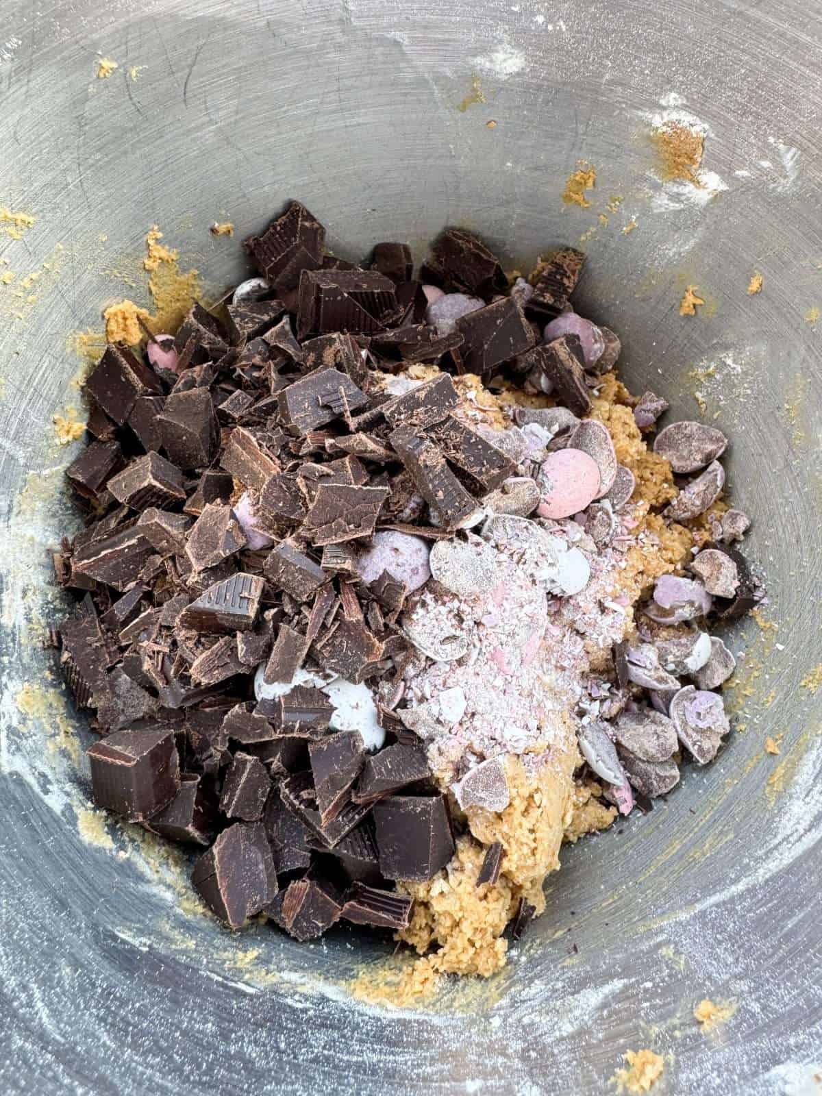 chopped chocolate for cookie dough