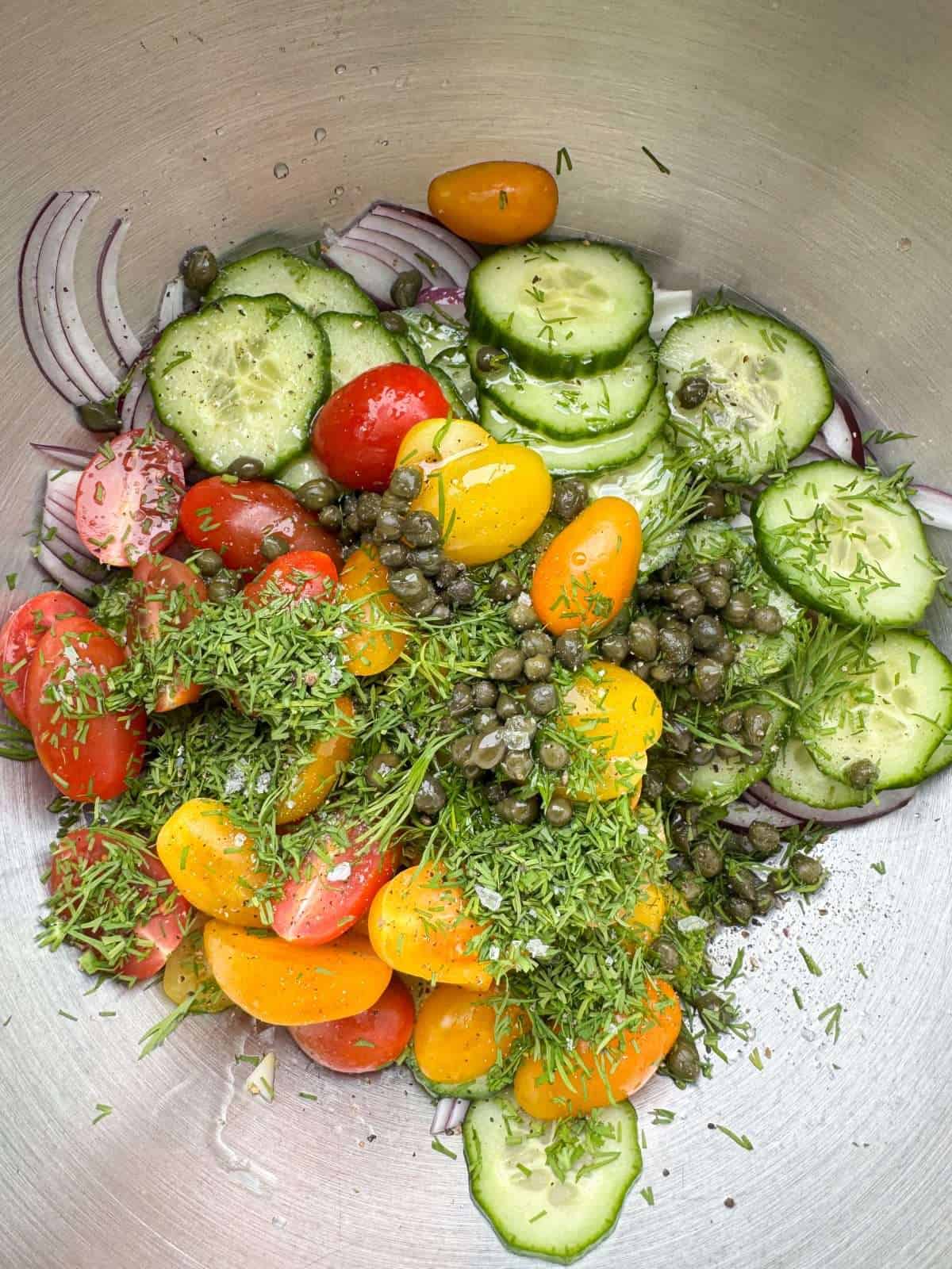 dill tomato cucumber salad