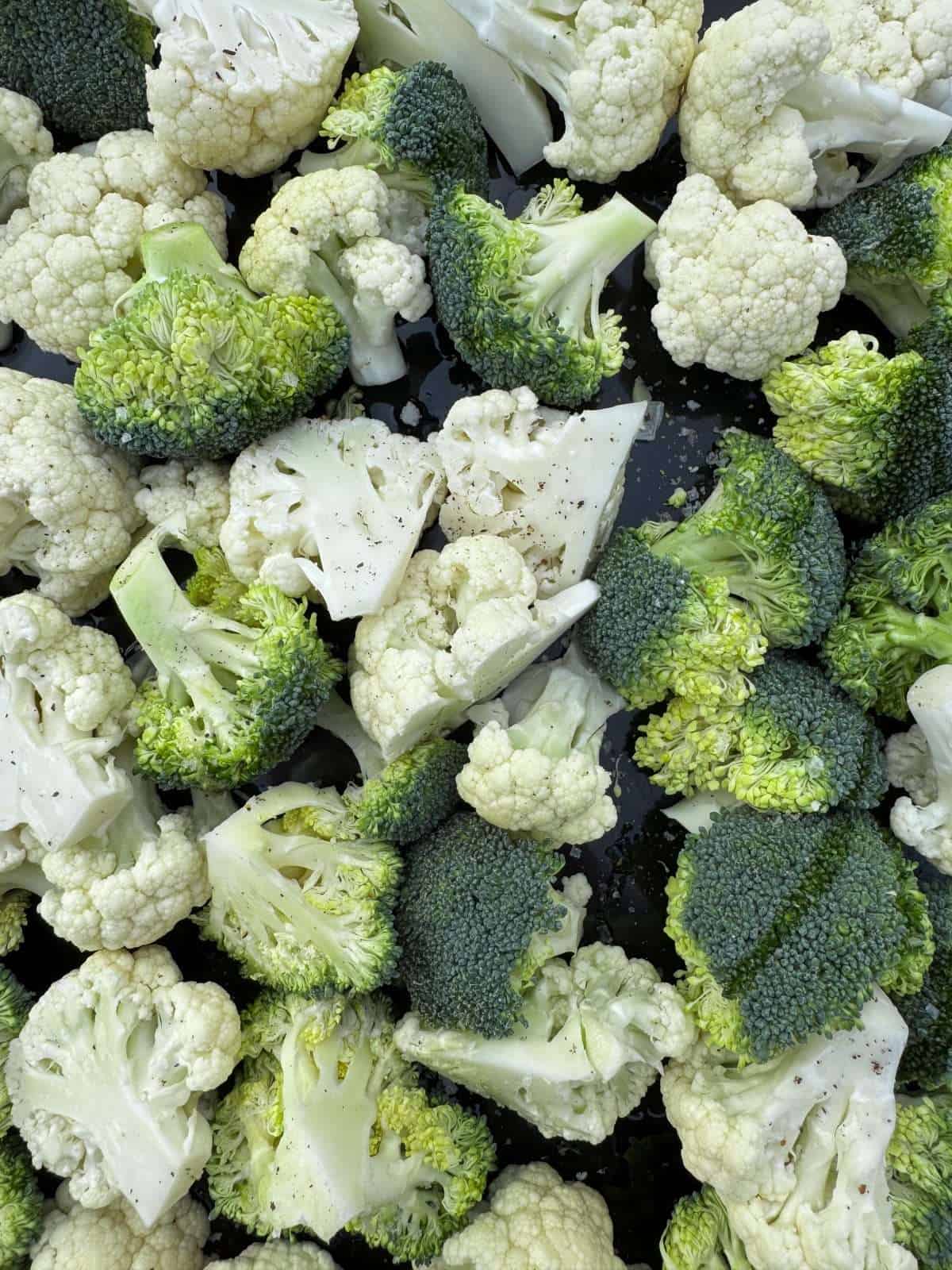 broccoli cauliflower florets for roasting
