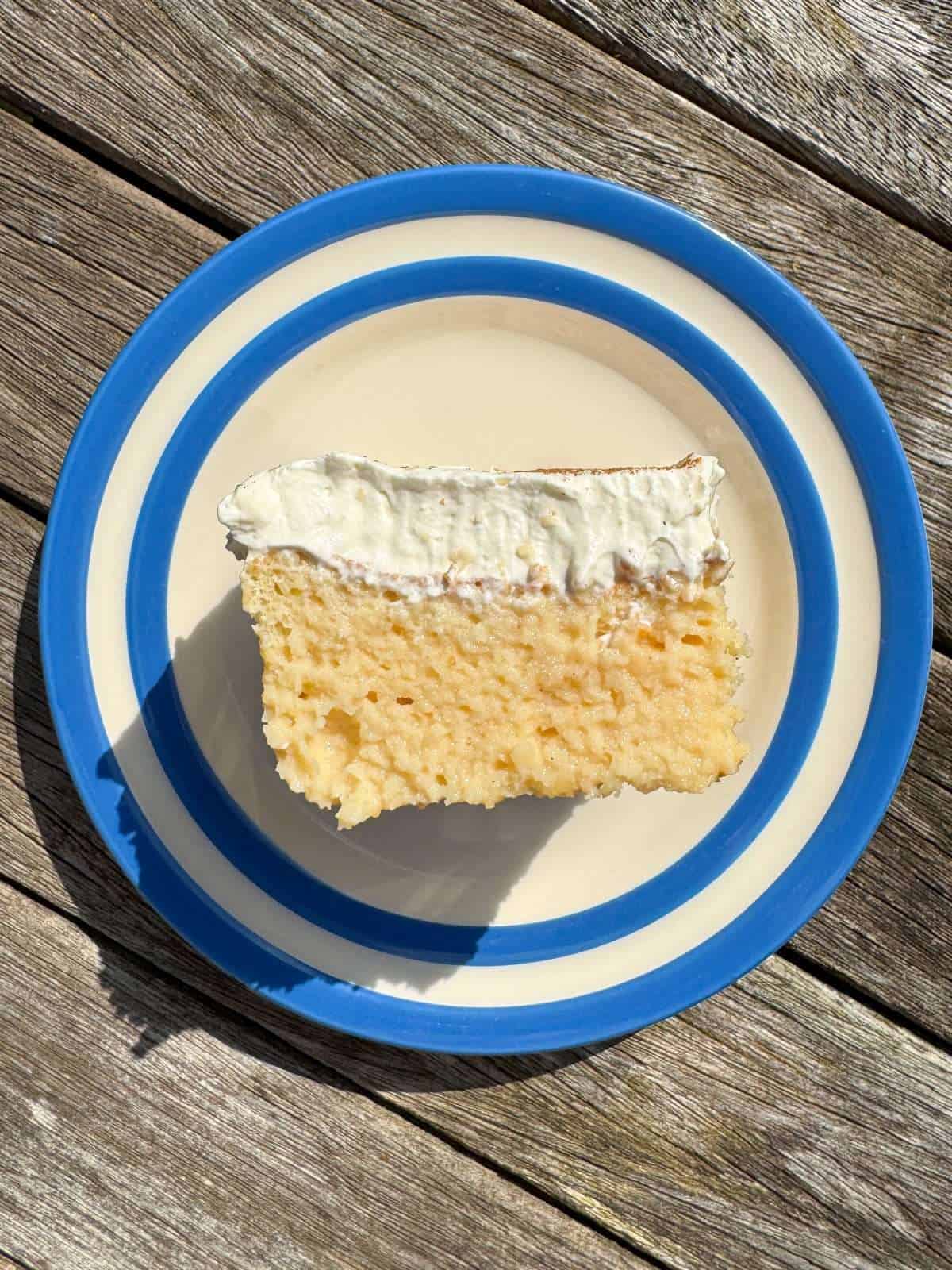slice of tres leches