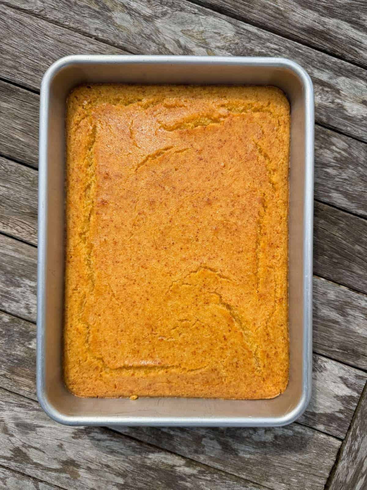 tray of honey butter cornbread