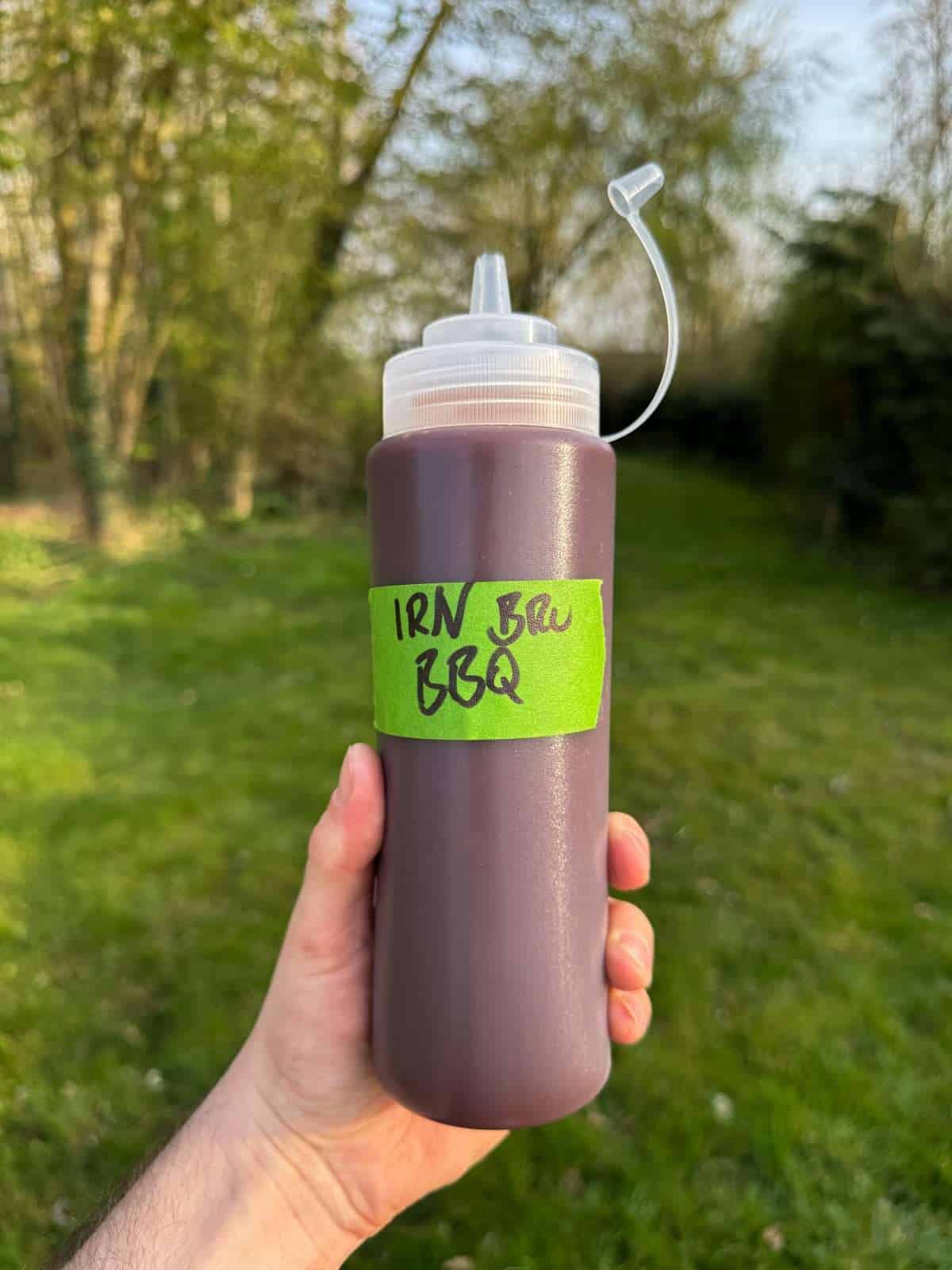 bottle of Irn Bru BBQ sauce
