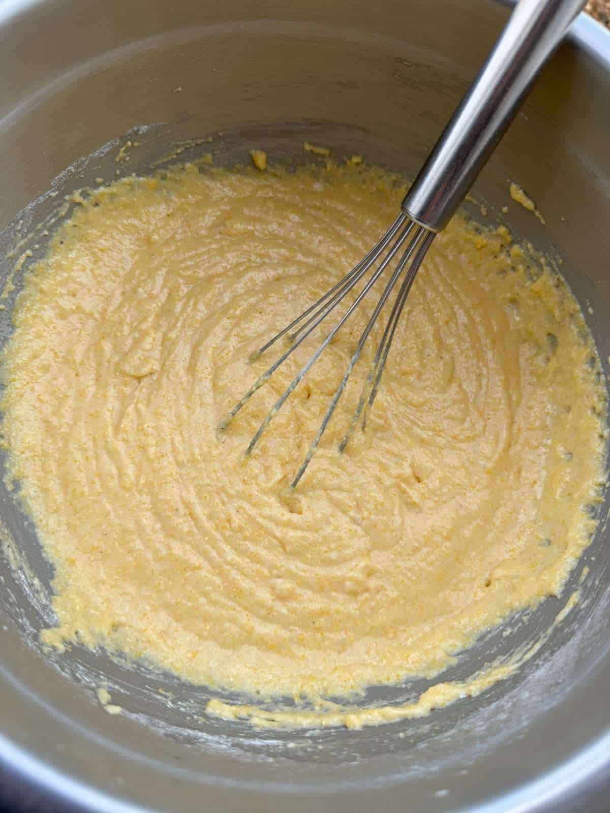mixed cornbread batter