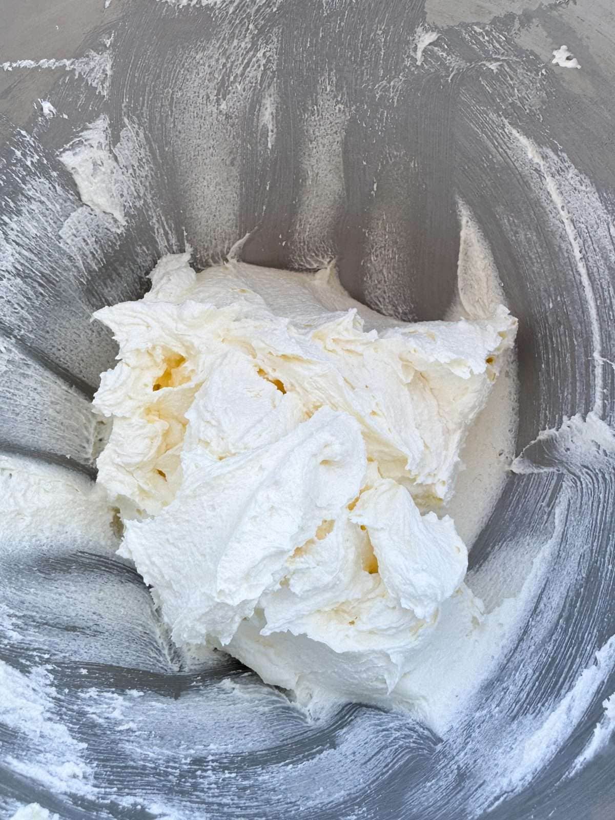 creamed butter & sugar