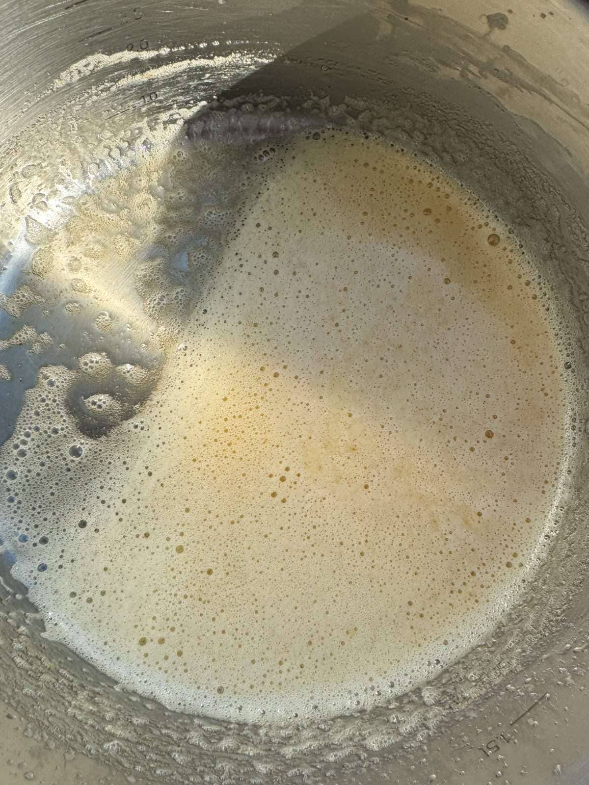 double brown butter in pan