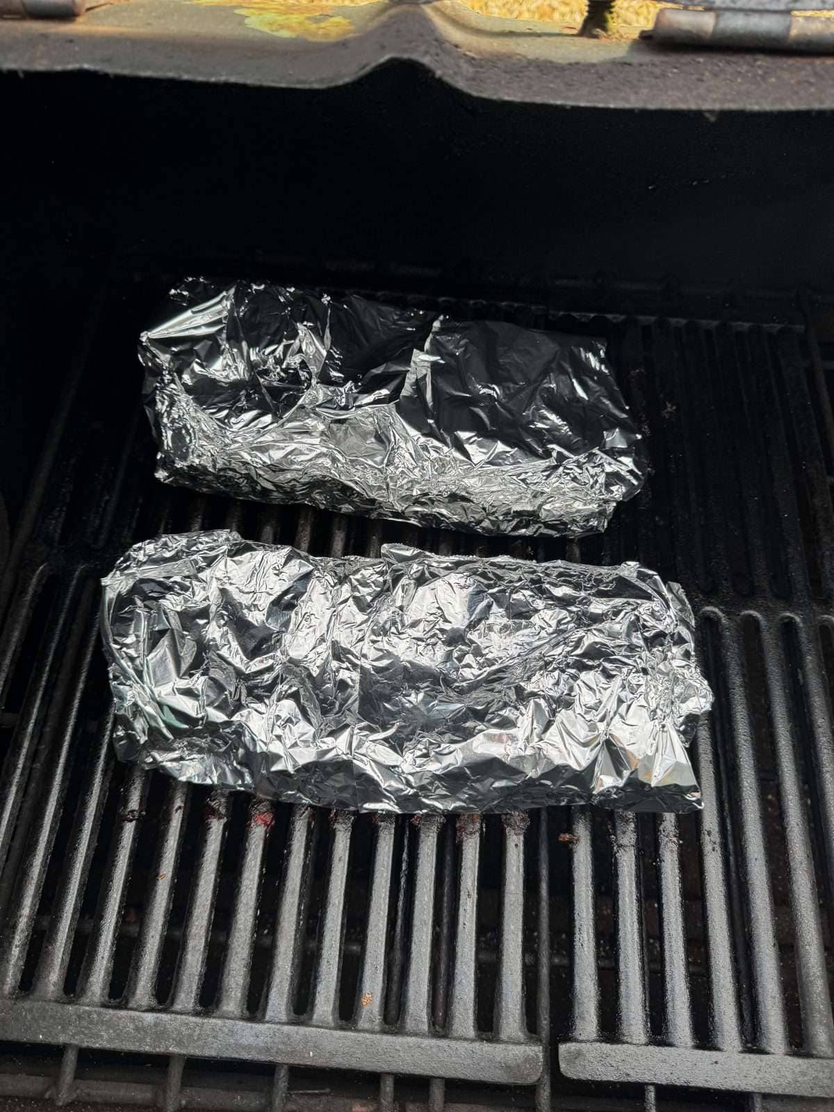 foil wrapped ribs on smoker