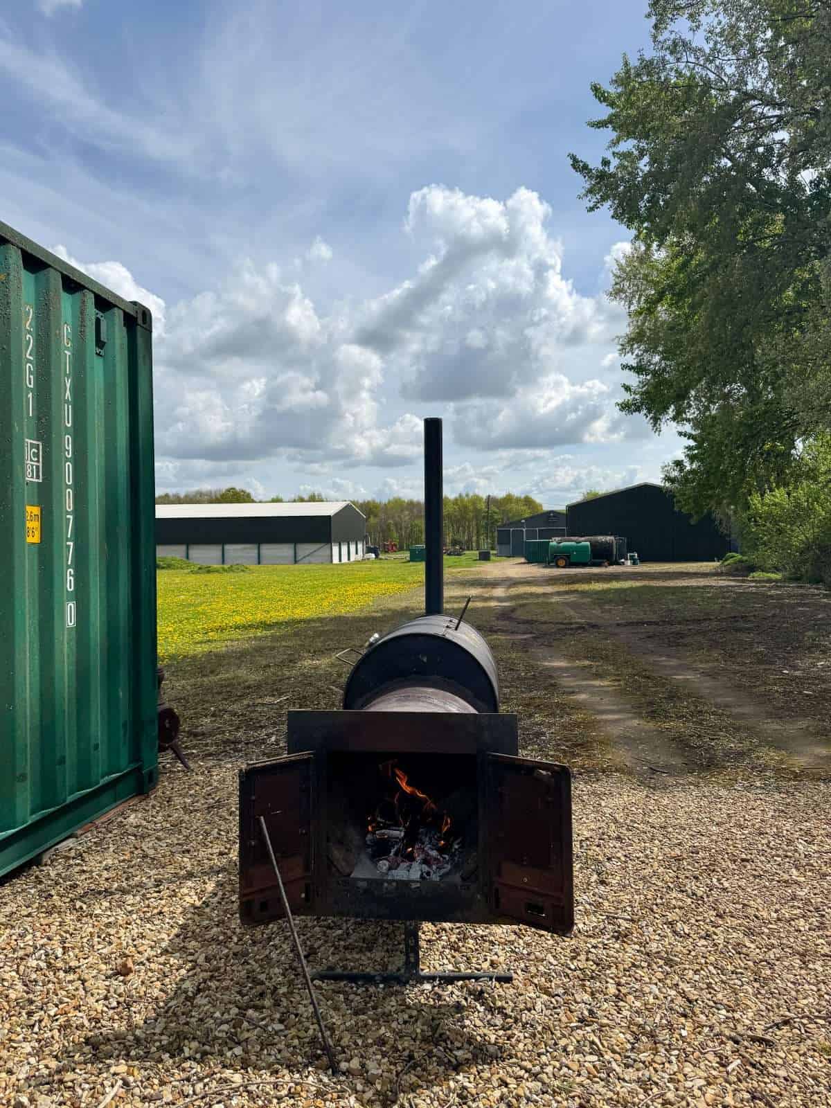 homemade offset smoker