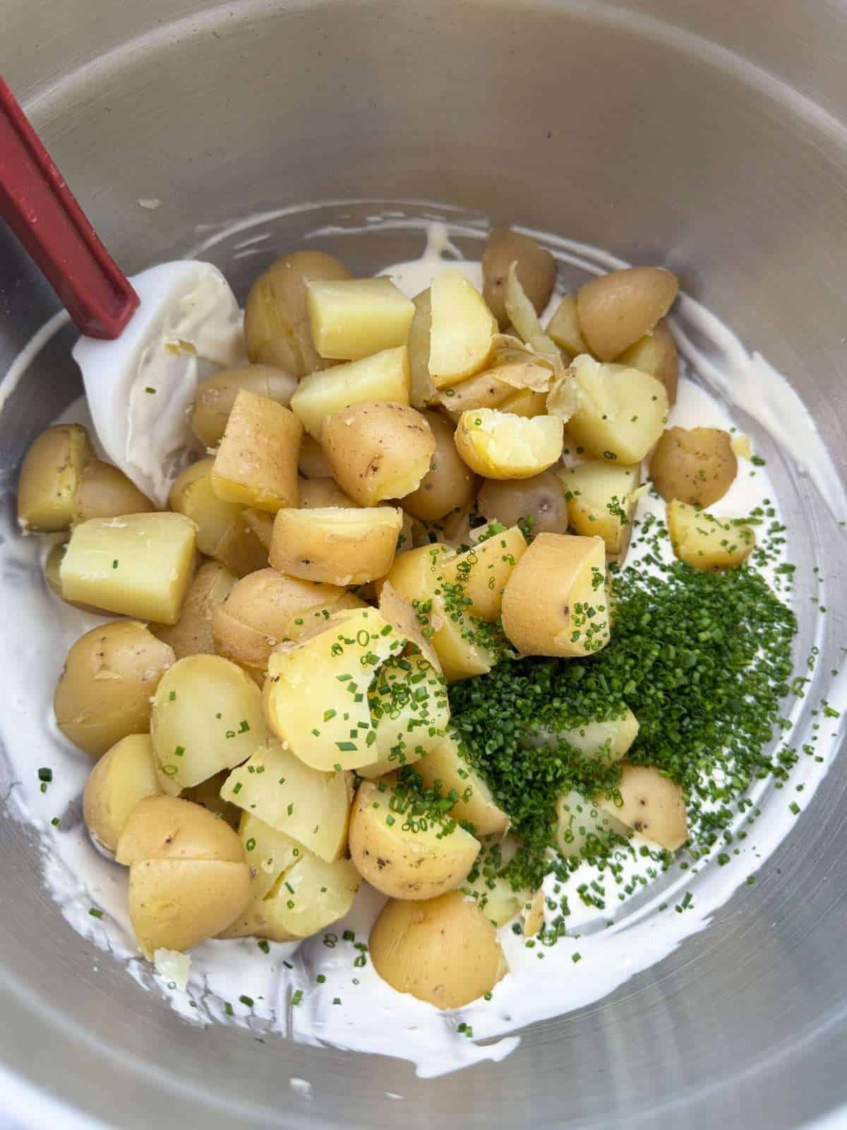 potato salad salad dressing with chives