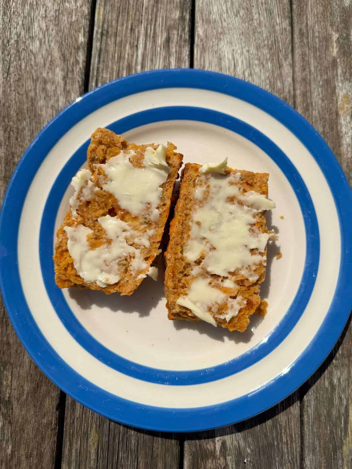 cheese scone with butter