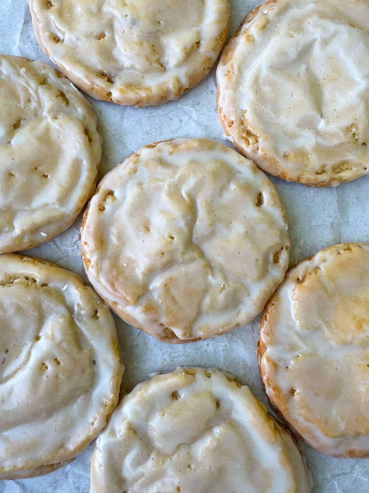 lemon drizzle cookies on tray