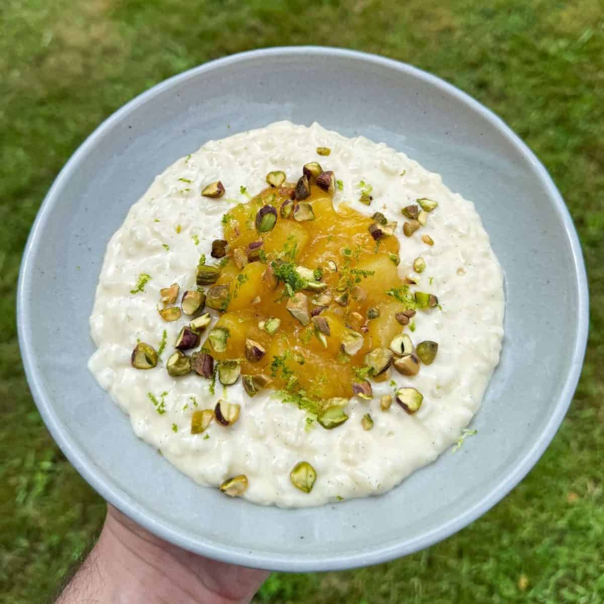 coconut & mango rice pudding