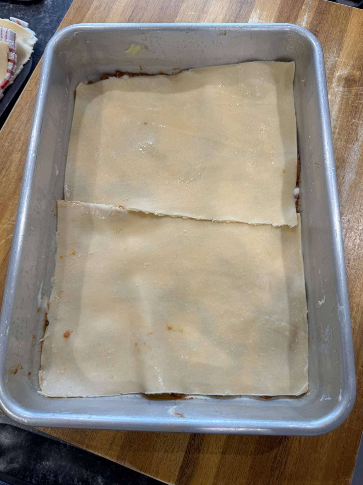 pasta sheet lasagne layer