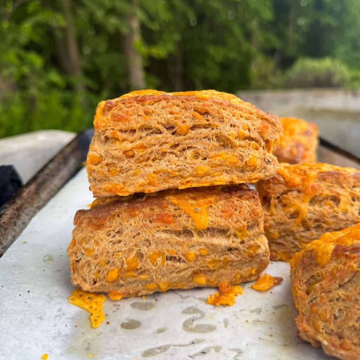 Red Leicester & marmite cheese scones
