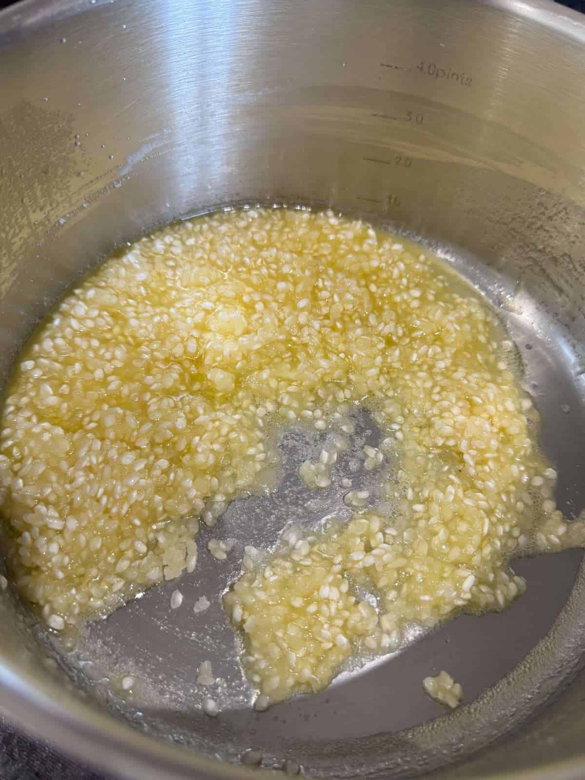 rice pudding with butter & sugar