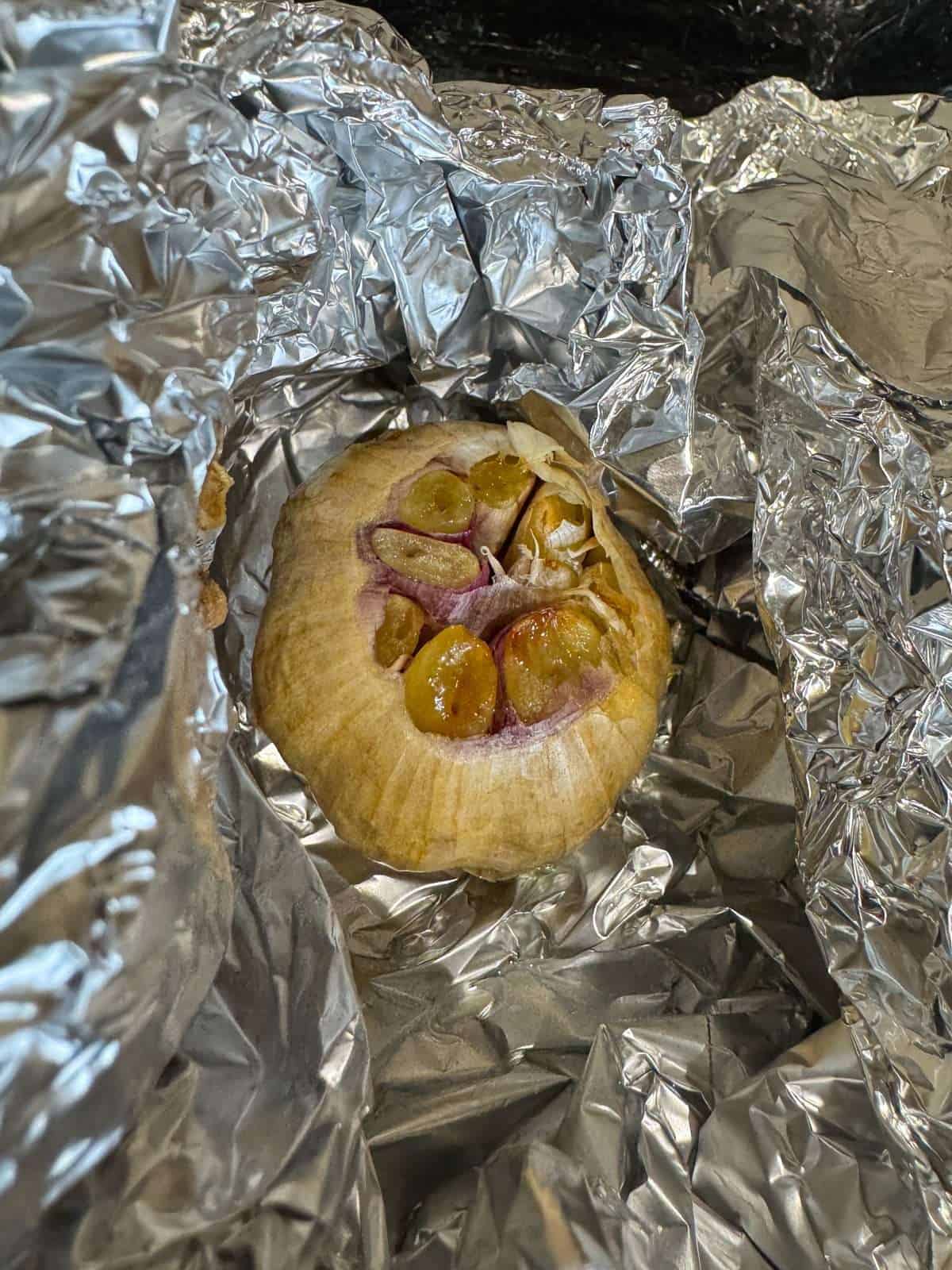 bulb of roasted garlic