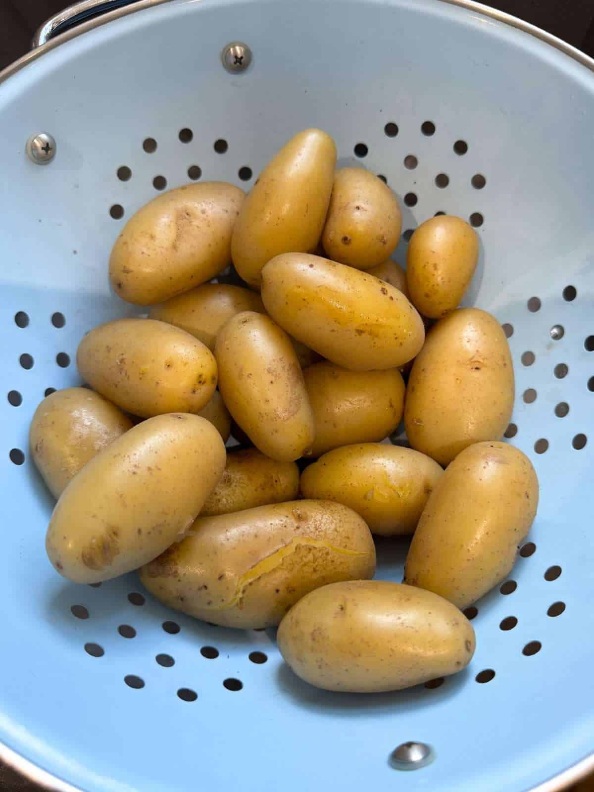 steam dried boiled new potatoes
