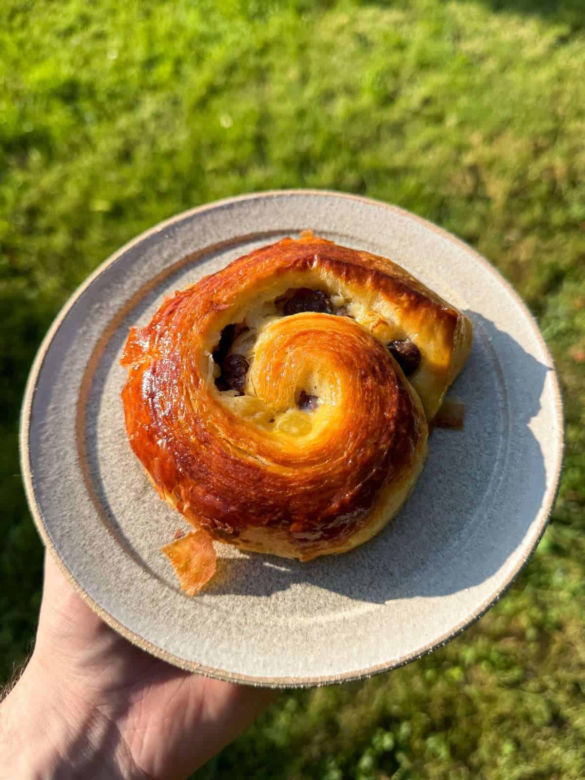 Danish pastry on plate