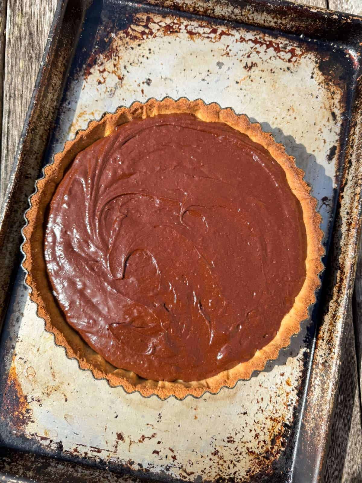 fudgy brownie tart filling