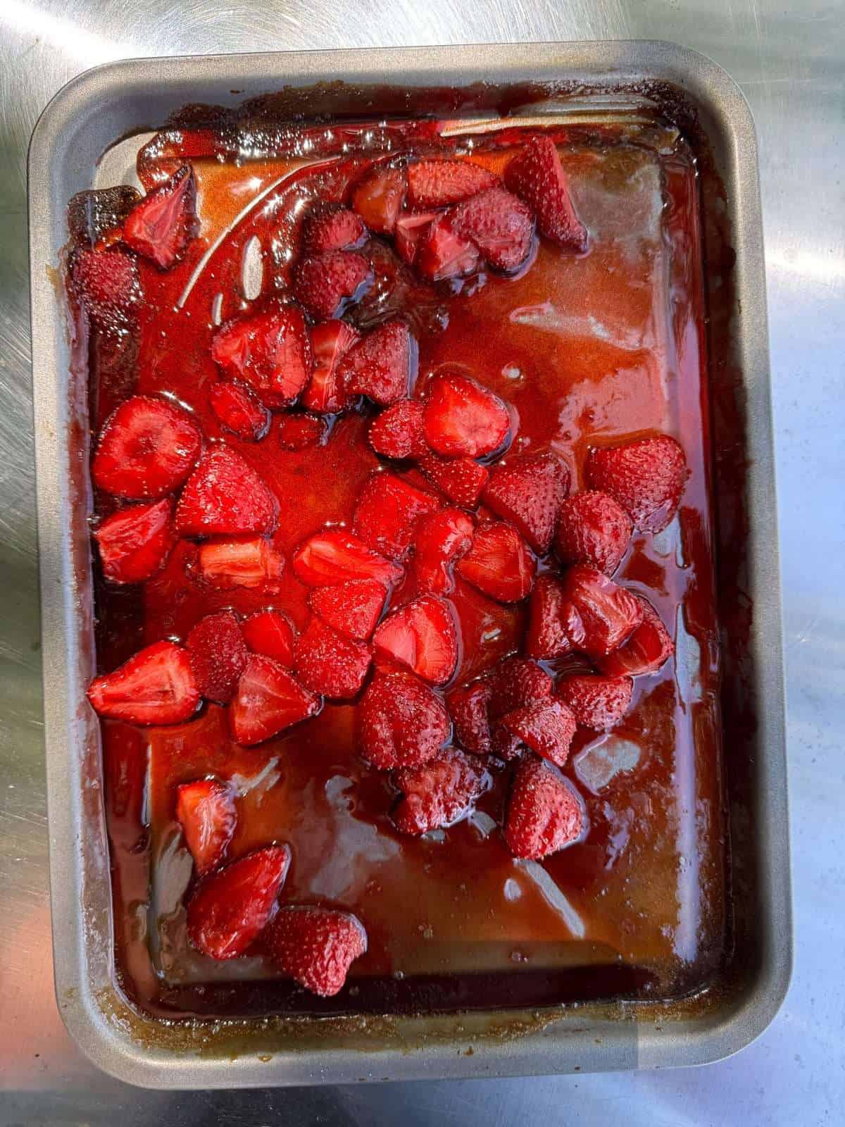 balsamic roasted strawberry pieces