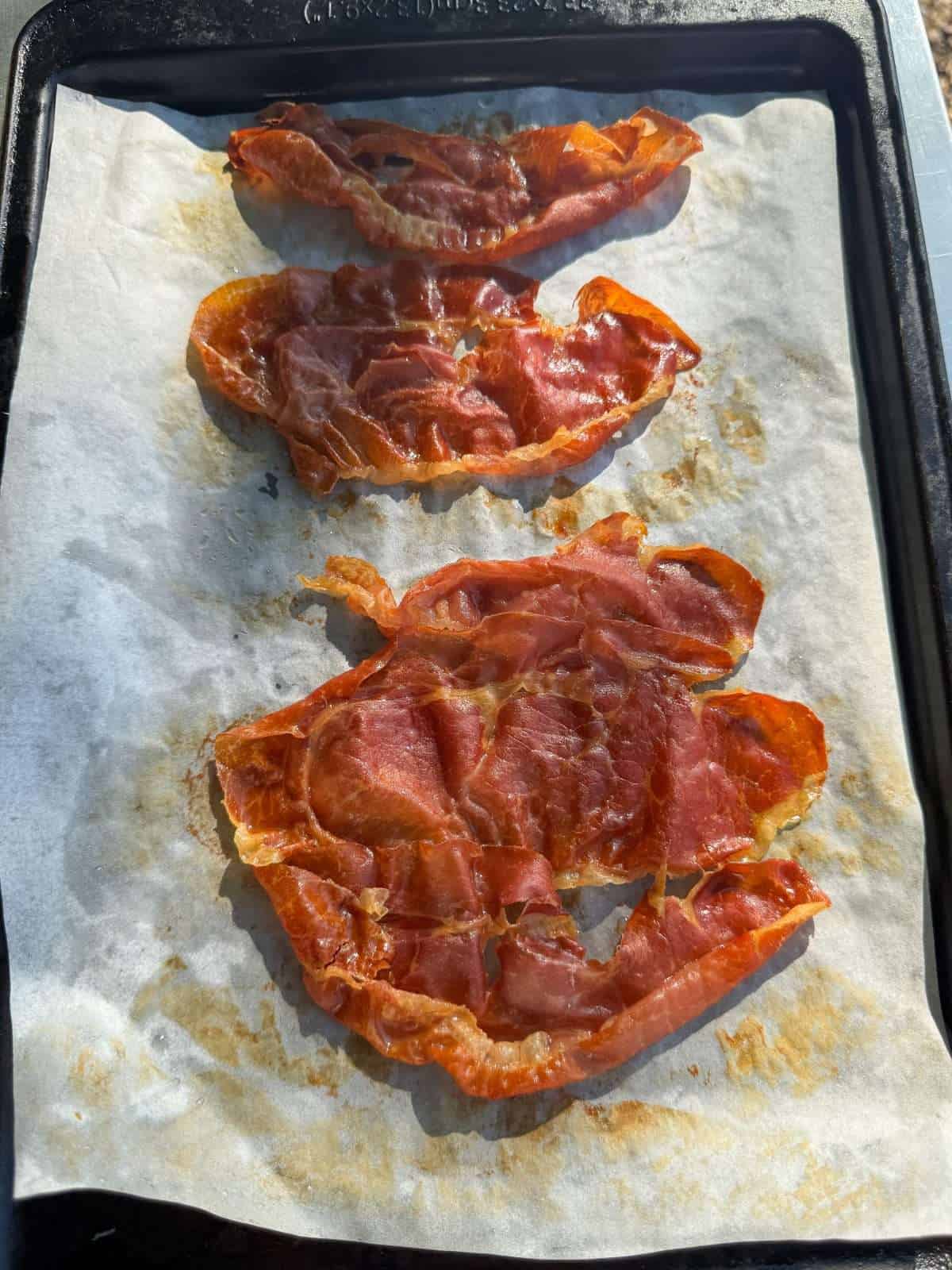crispy slices of prosciutto