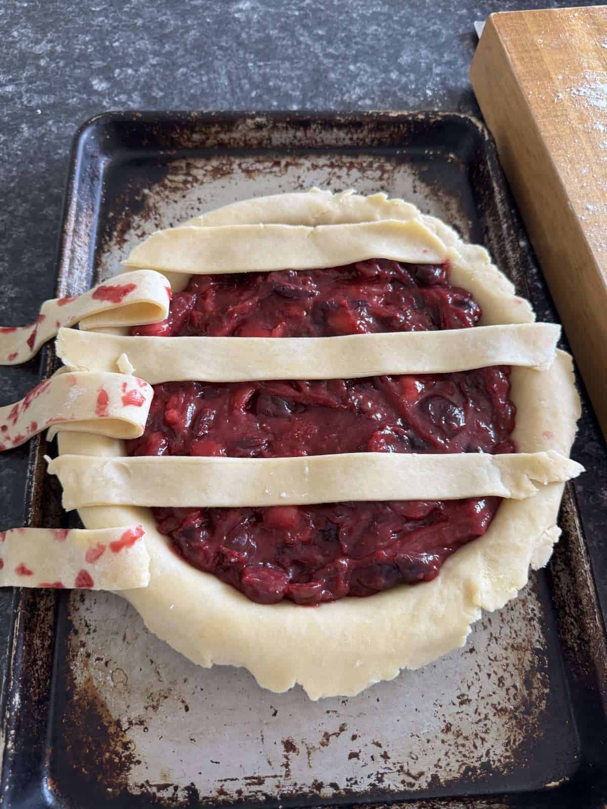 lattice pie crust step 2